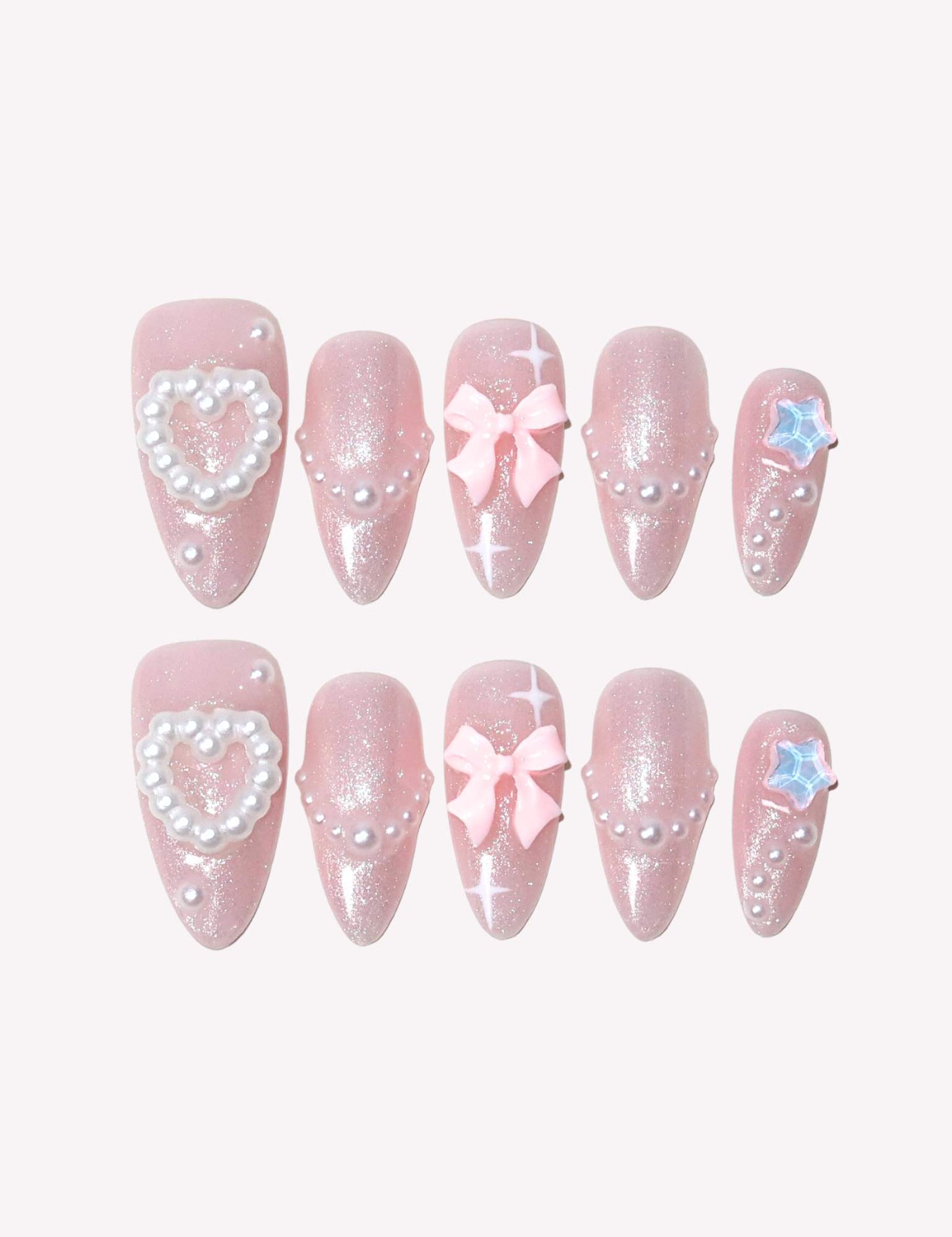 Starlight Kisses - Ersa Nails Pink PressOnNails