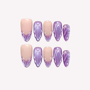 Starry Enchantress - Ersa Nails Nude Purple PressOnNails