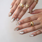 Starry Night - Ersa Nails Nude Gold PressOnNails