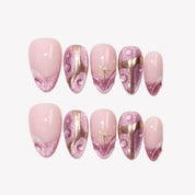 Starry Pink - Ersa Nails Pink Gold PressOnNails