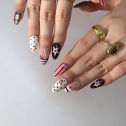 Stay Cheeky - Ersa Nails Pink Brown Short Almond PressOnNails