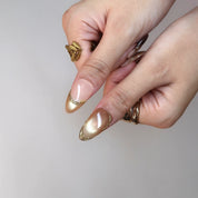 Stay Cozy - Ersa Nails Nude Gold PressOnNails