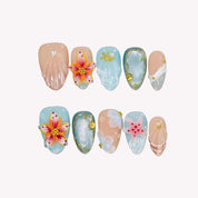 Summer Breeze - Ersa Nails Blue Nude PressOnNails