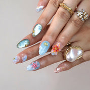 Summer Breeze - Ersa Nails Blue Nude PressOnNails