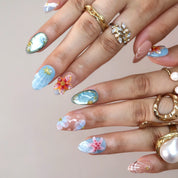 Summer Breeze - Ersa Nails Blue Nude PressOnNails