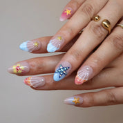 Sun Drunk - Ersa Nails Nude Pink Blue Orange PressOnNails