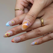 Sun Drunk - Ersa Nails Nude Pink Blue Orange PressOnNails