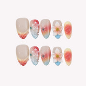 Sunny Sip - Ersa Nails Nude Red PressOnNails