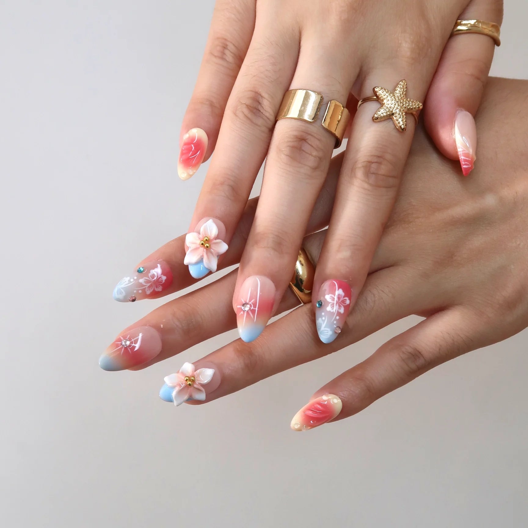 Sunny Sip - Ersa Nails Nude Red PressOnNails