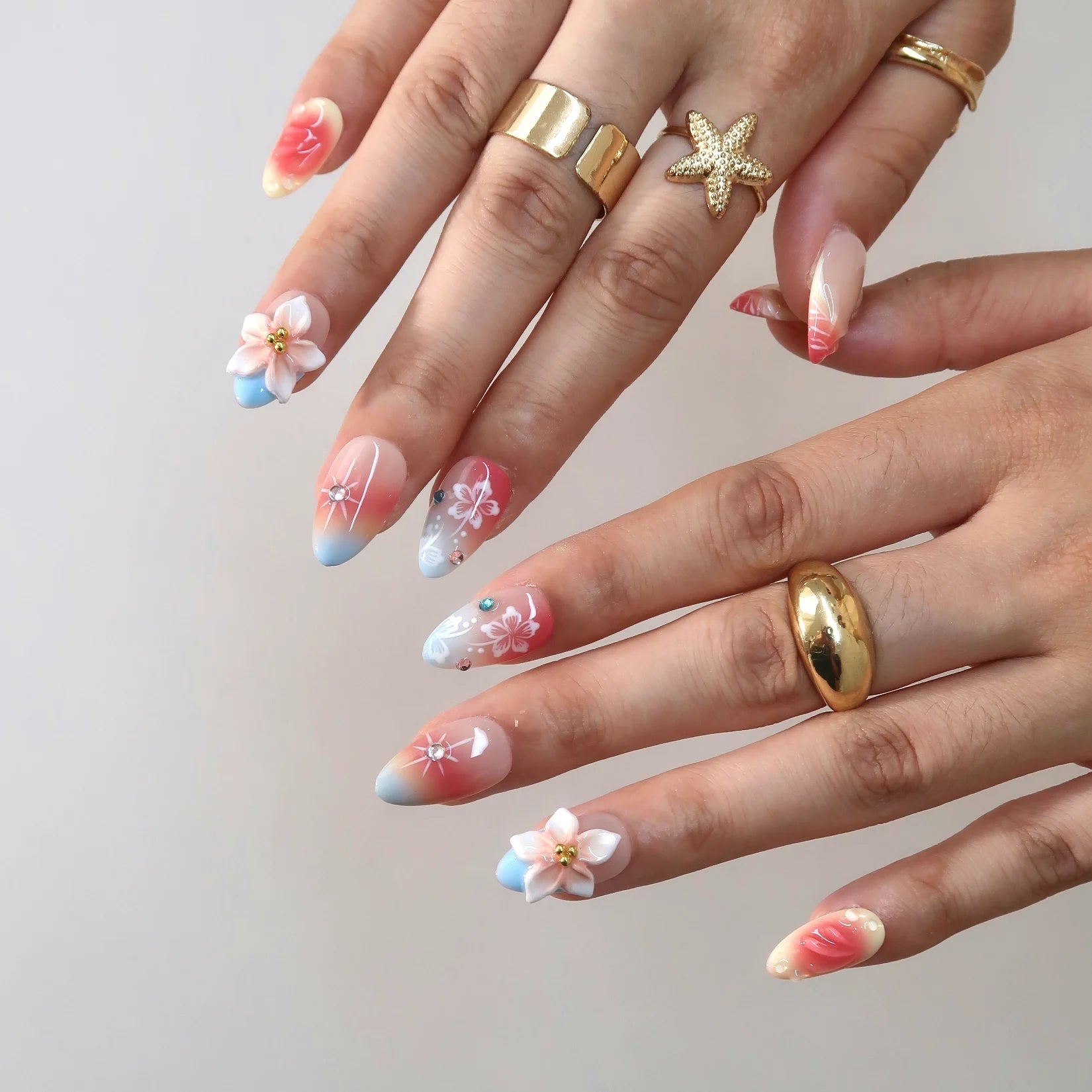Sunny Sip - Ersa Nails Nude Red PressOnNails