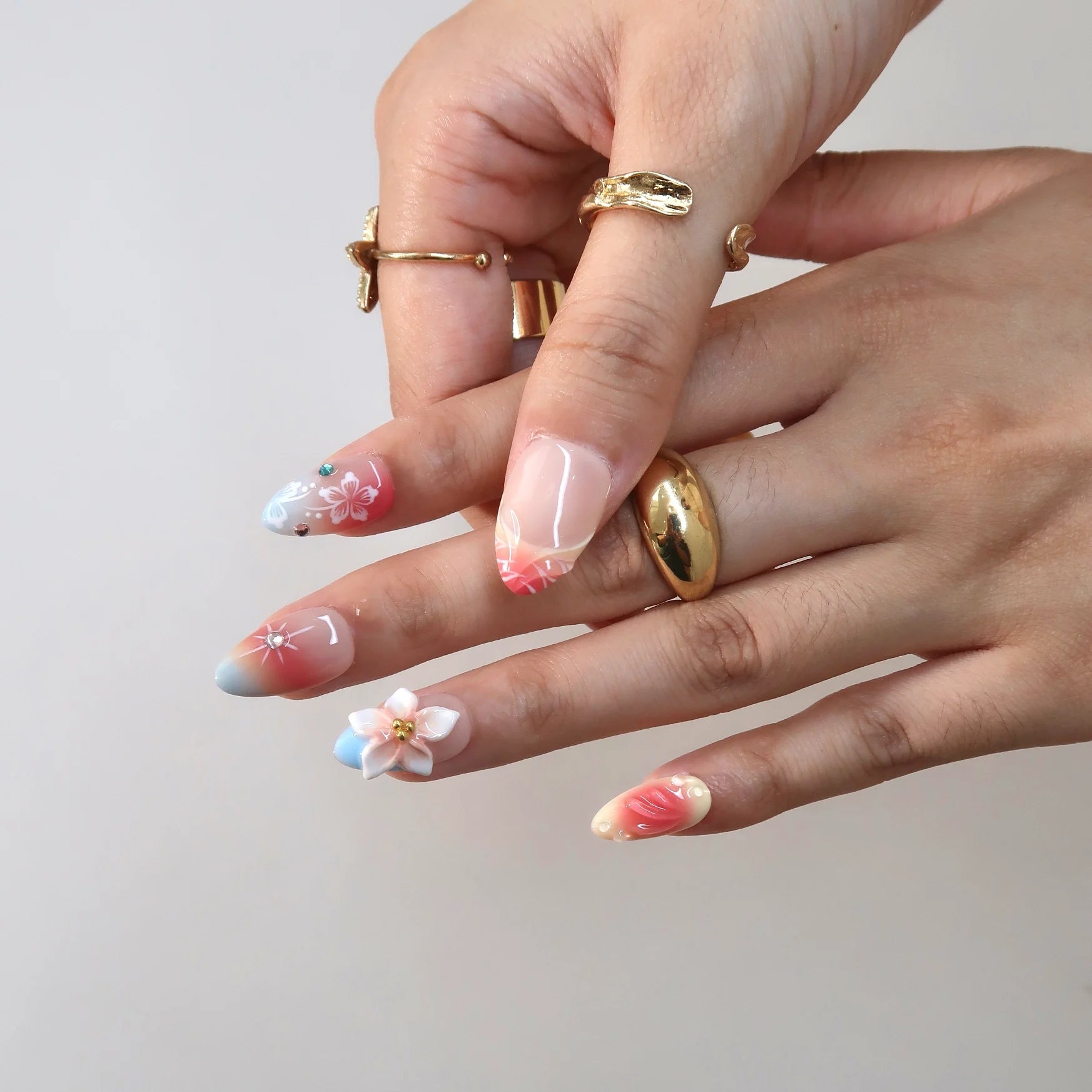 Sunny Sip - Ersa Nails Nude Red PressOnNails