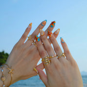 Sunny Soul - Ersa Nails Yellow Blue PressOnNails