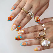 Sunny Soul - Ersa Nails Yellow Blue PressOnNails