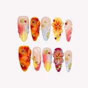 Sunshine Obsessed - Ersa Nails Yellow Blue PressOnNails