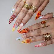 Sunshine Obsessed - Ersa Nails Yellow Blue PressOnNails