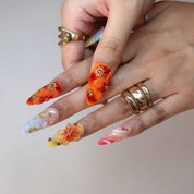 Sunshine Obsessed - Ersa Nails Yellow Blue PressOnNails