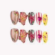 Sweet Crush- Ersa Nails Purple Yellow PressOnNails