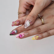 Sweet Crush- Ersa Nails Purple Yellow PressOnNails