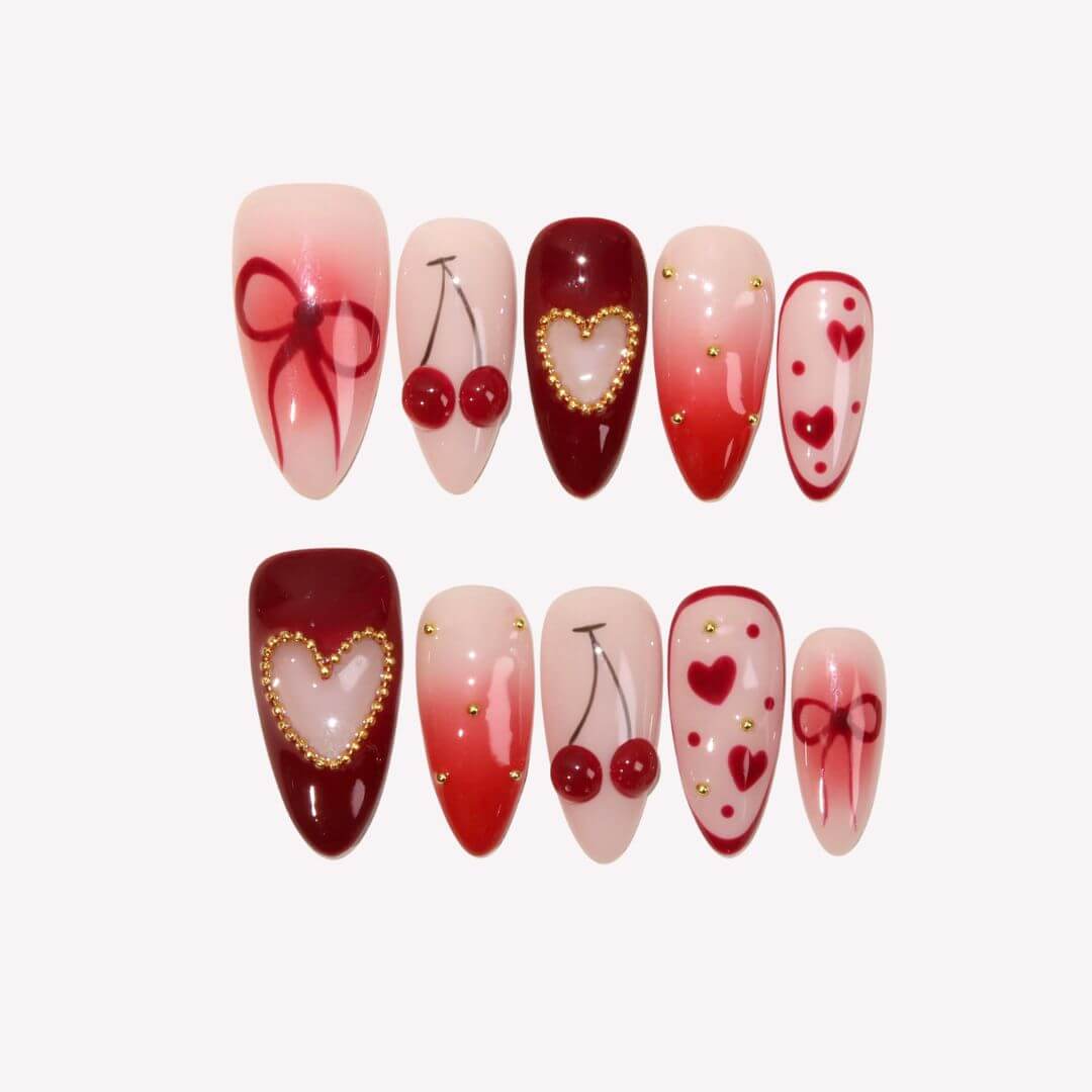 Sweet Love - Ersa Nails Nude Red PressOnNails