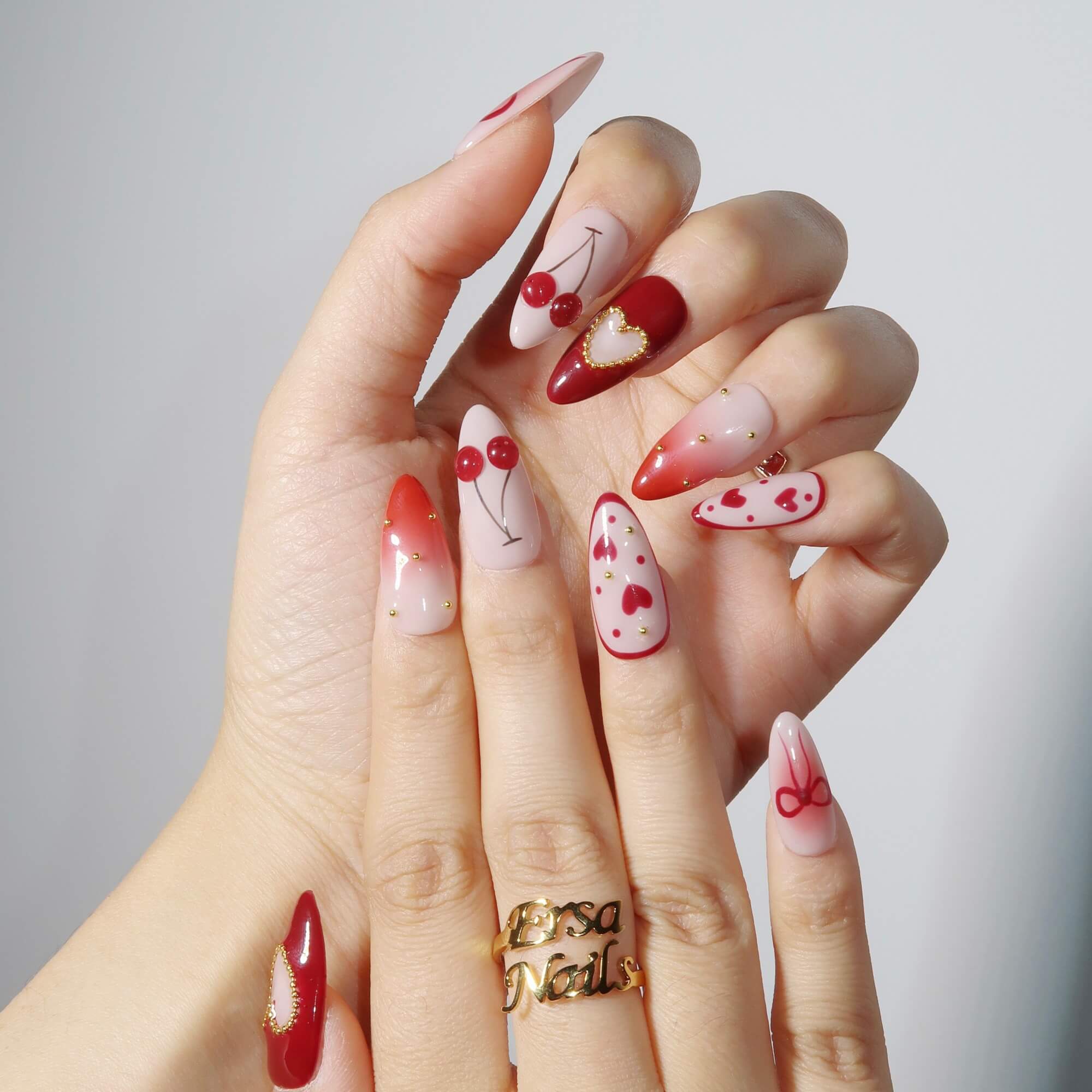 Sweet Love - Ersa Nails Nude Red PressOnNails