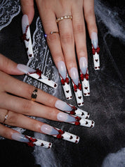 Sweet Sin - Ersa Nails Red White PressOnNails