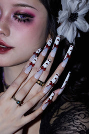 Sweet Sin - Ersa Nails Red White PressOnNails