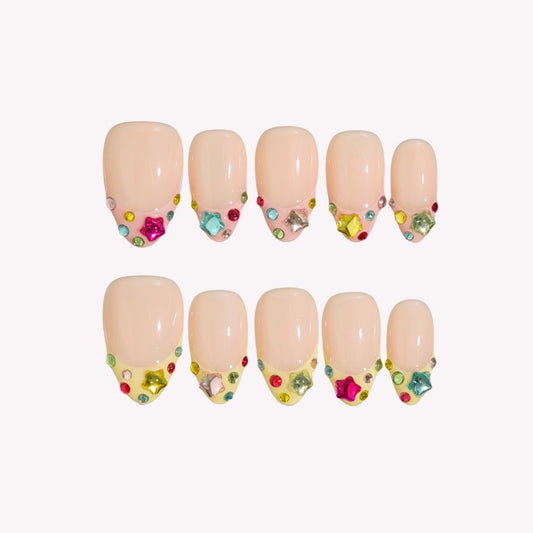 Sweet Sparkle - Ersa Nails Nude Pink PressOnNails