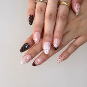 Sweet Taffy - Ersa Nails Nude Black PressOnNails