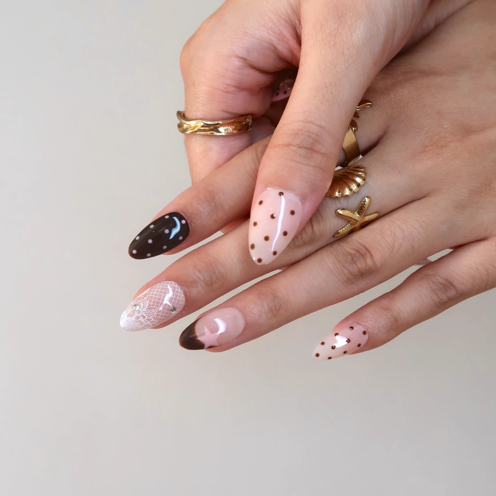 Sweet Taffy - Ersa Nails Nude Black PressOnNails