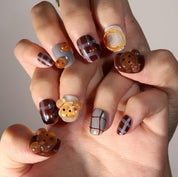 Teddy Bear - Ersa Nails Brown PressOnNails