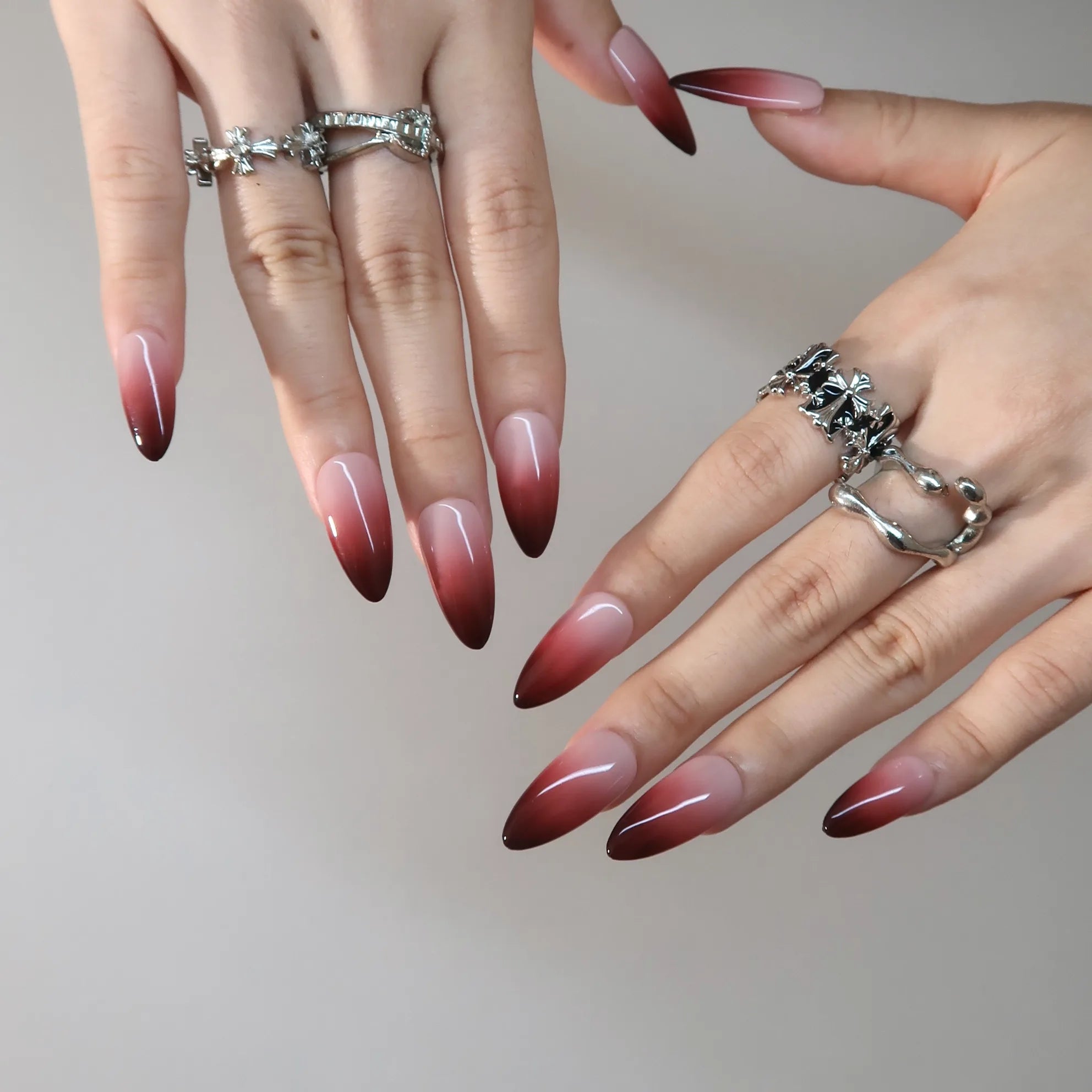 Tempted - Ersa Nails Red Nude PressOnNails