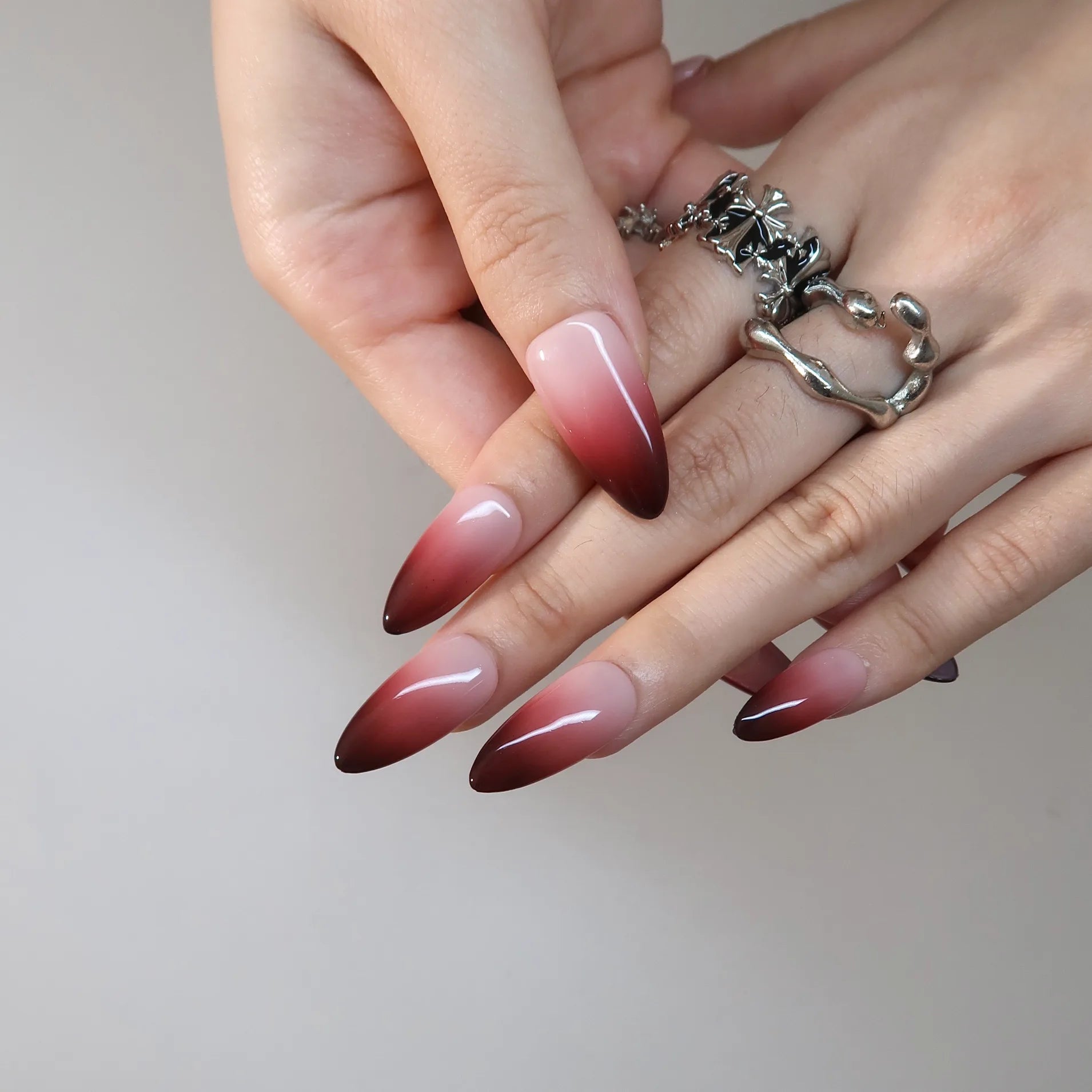 Tempted - Ersa Nails Red Nude PressOnNails