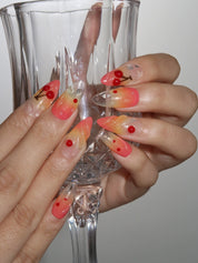 Tequila Sunrise - Ersa Nails Orange Red PressOnNails