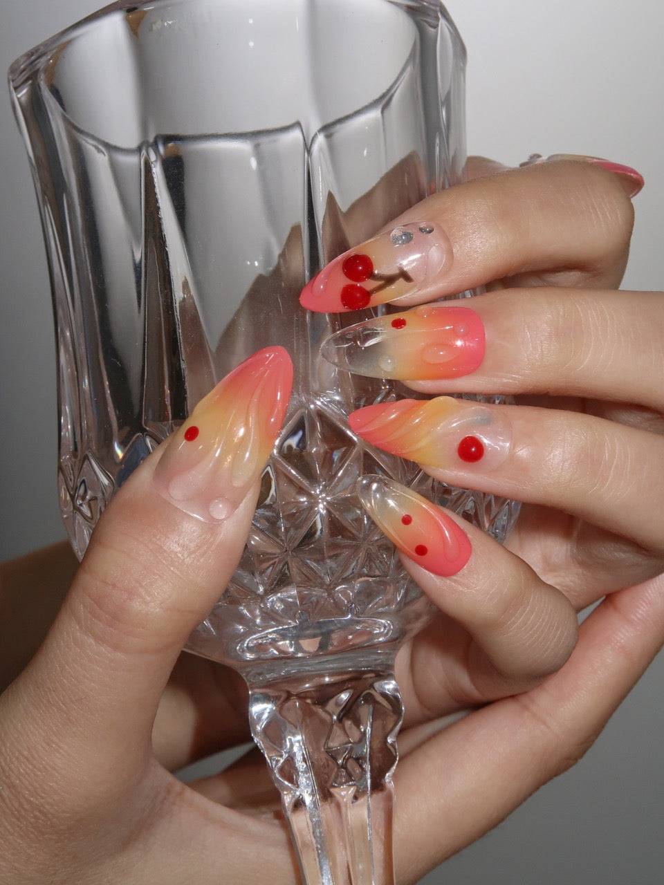 Tequila Sunrise - Ersa Nails Orange Red PressOnNails