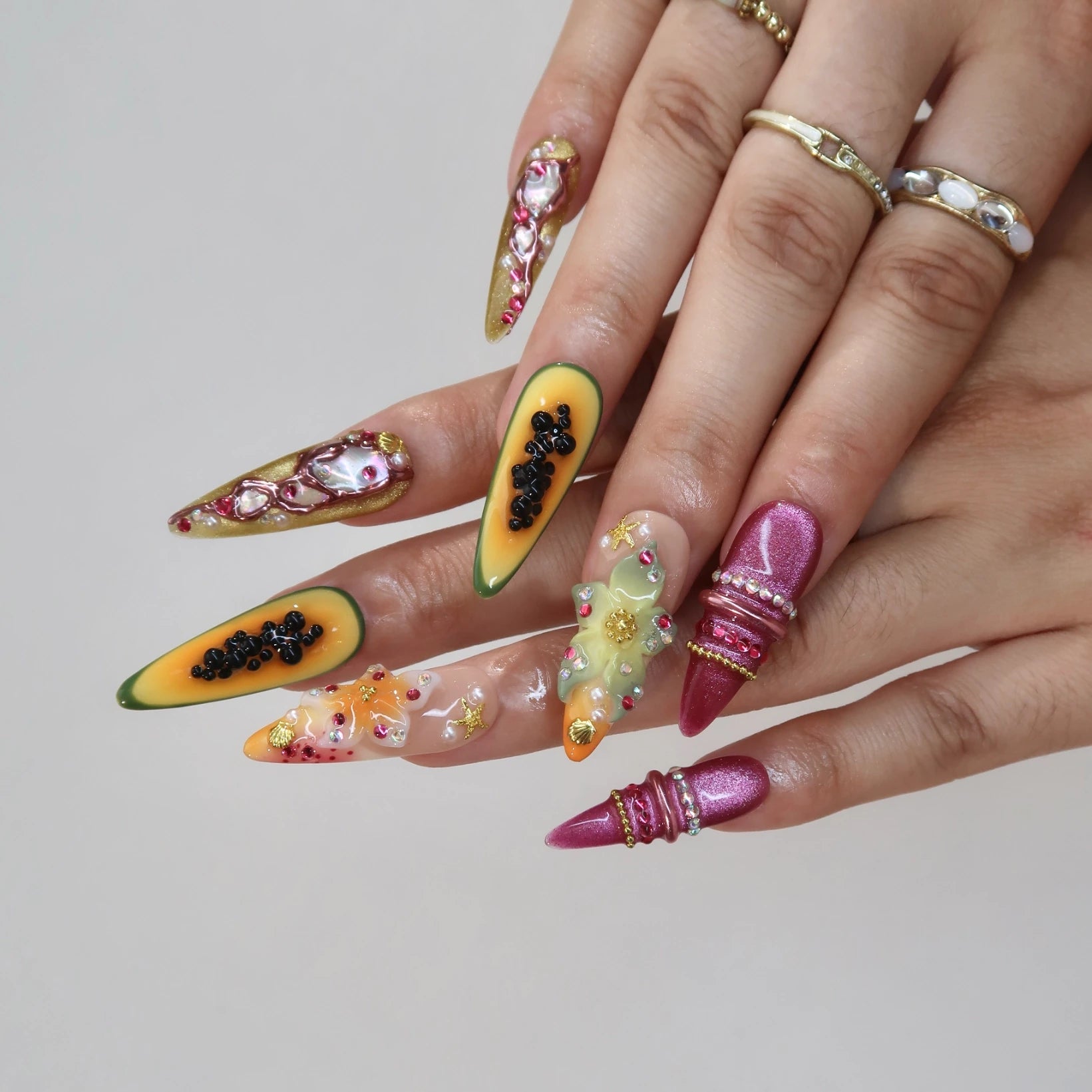 The Heat - Ersa Nails Yellow PressOnNails