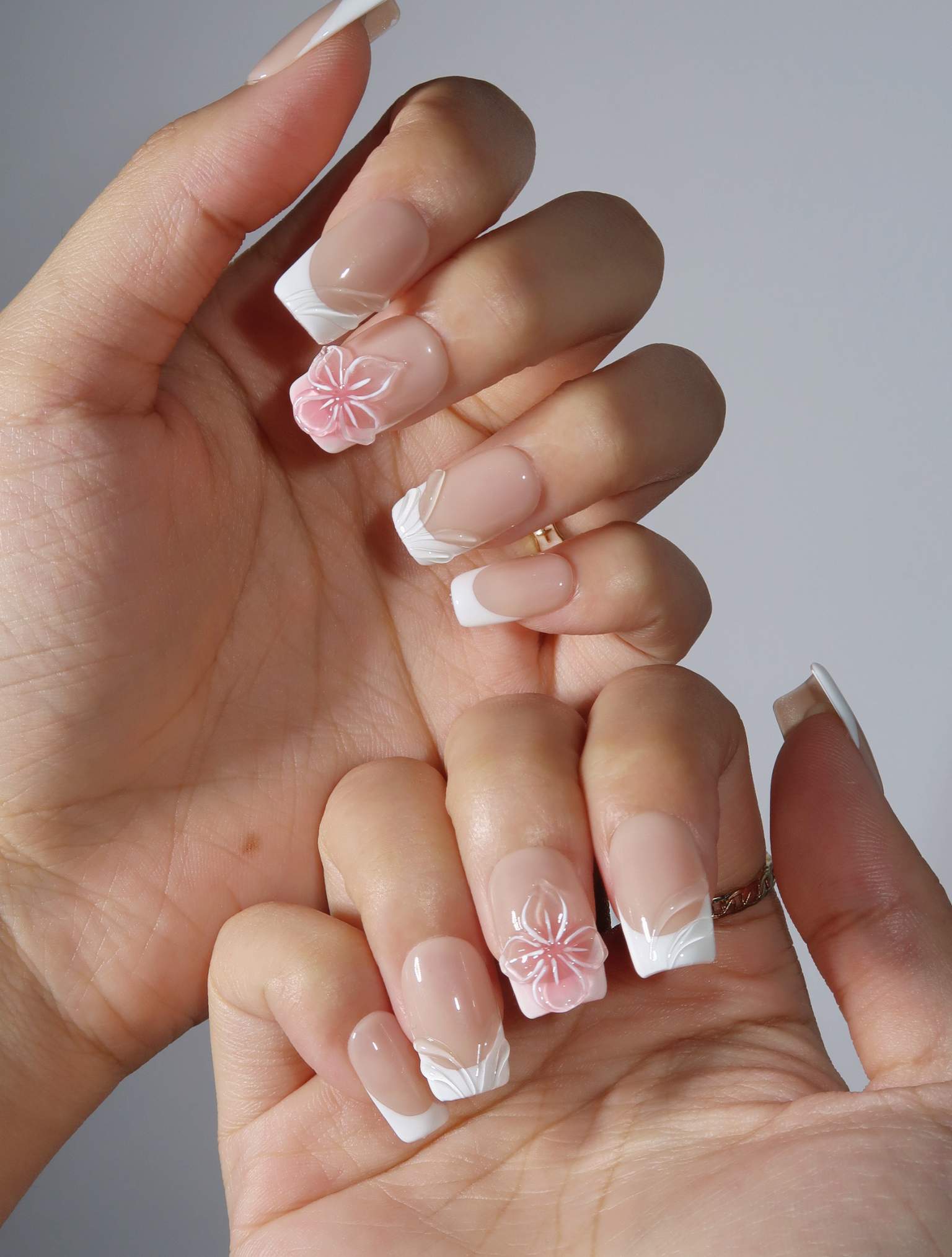 Timeless Beauty - Ersa Nails Nude White PressOnNails