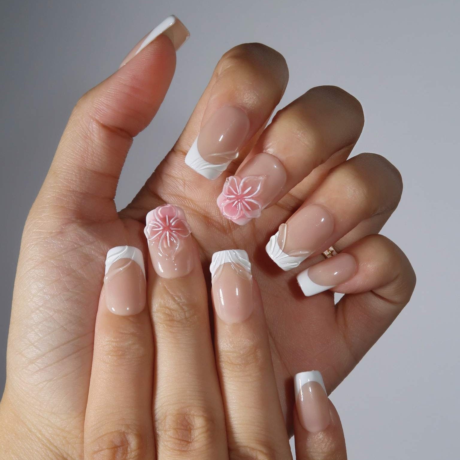 Timeless Beauty - Ersa Nails Nude White PressOnNails