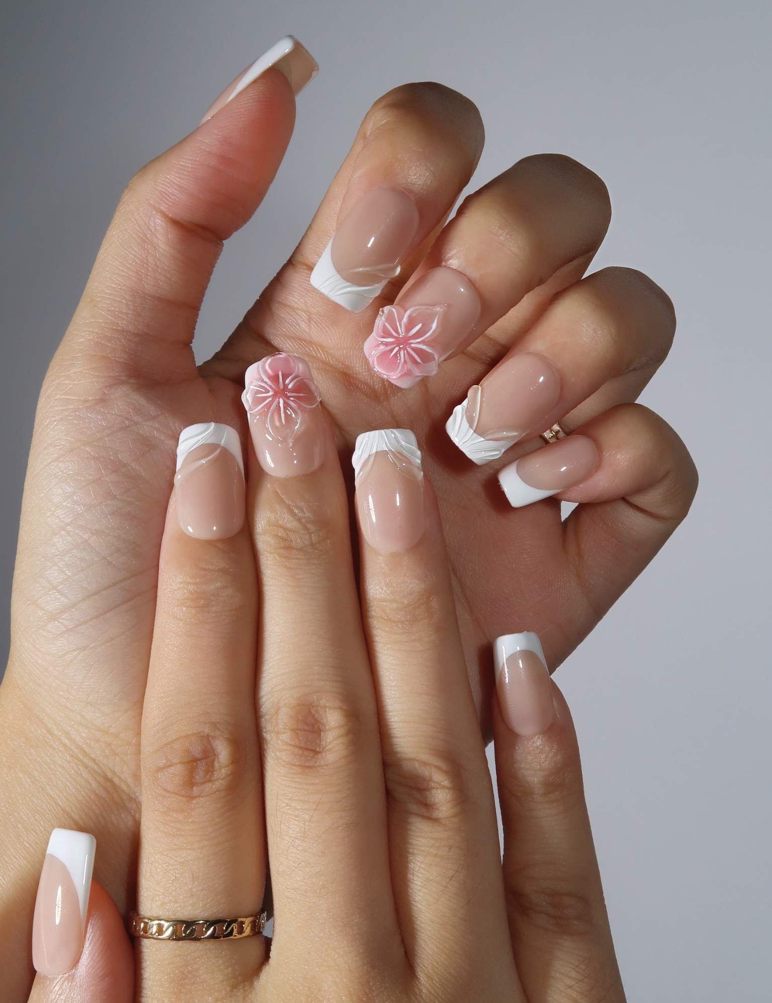 Timeless Beauty - Ersa Nails Nude White PressOnNails