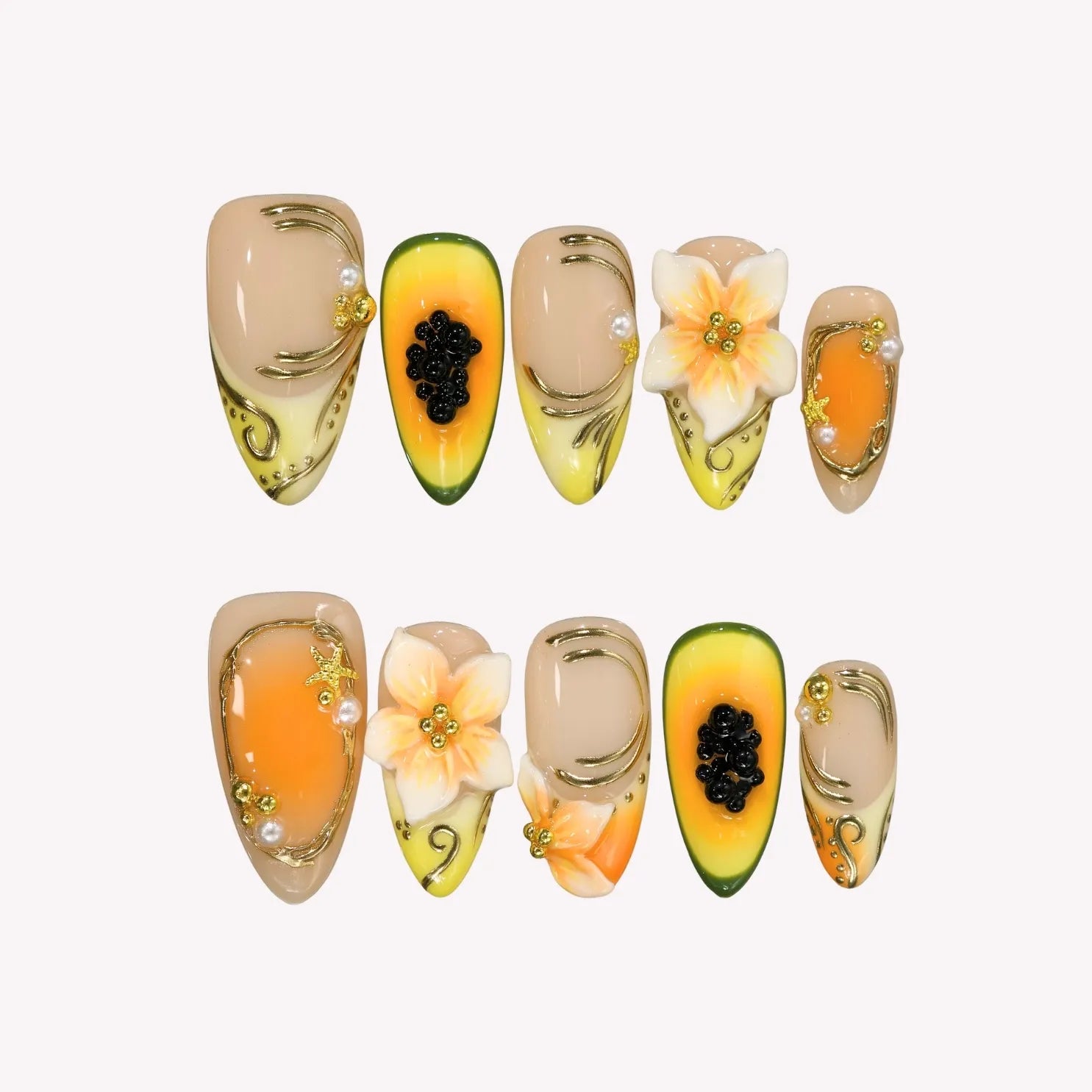 Tropic Mood - Ersa Nails Orange Nude PressOnNails