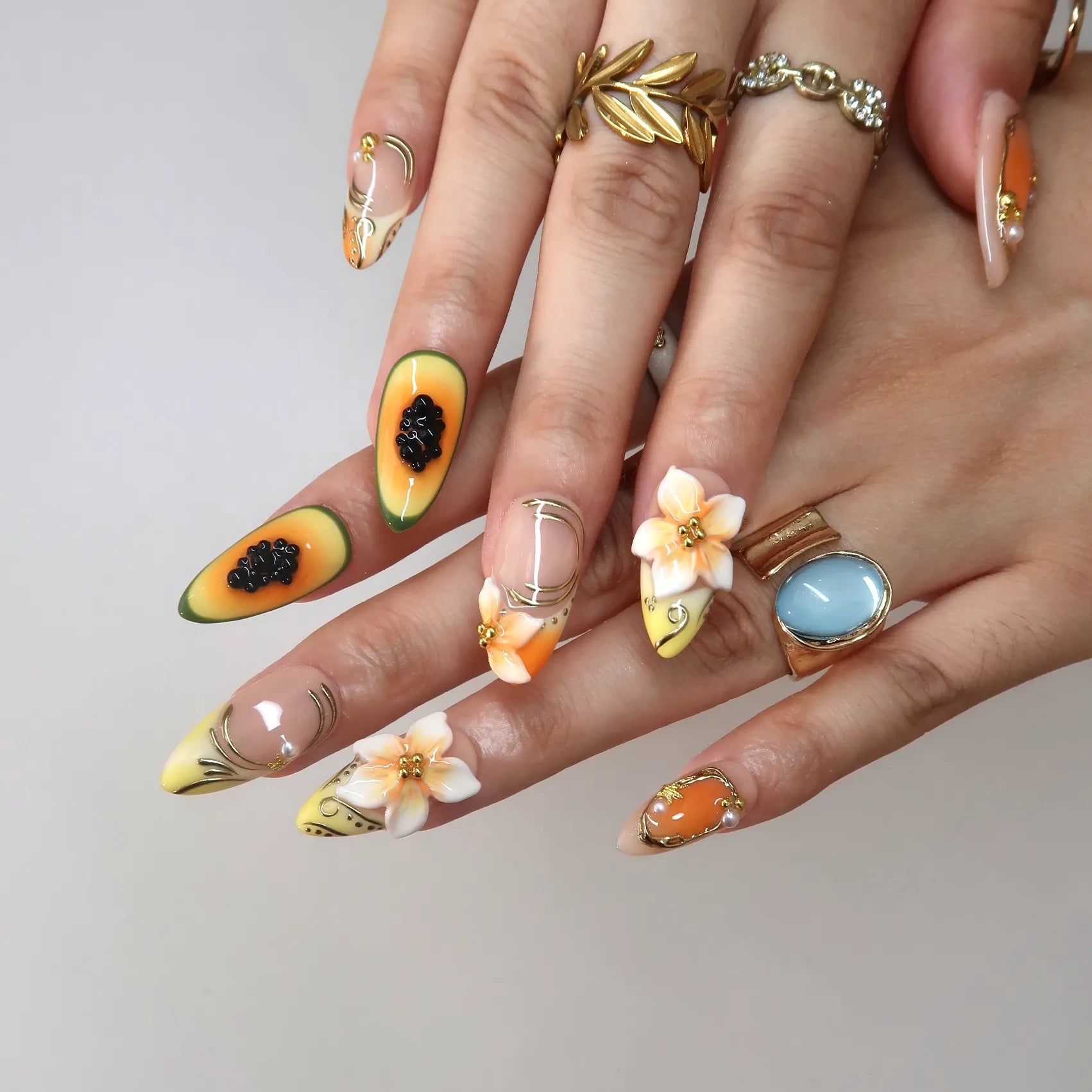 Tropic Mood - Ersa Nails Orange Nude PressOnNails