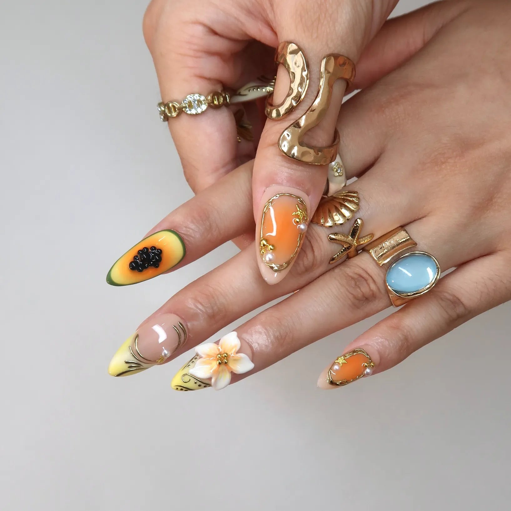 Tropic Mood - Ersa Nails Orange Nude PressOnNails