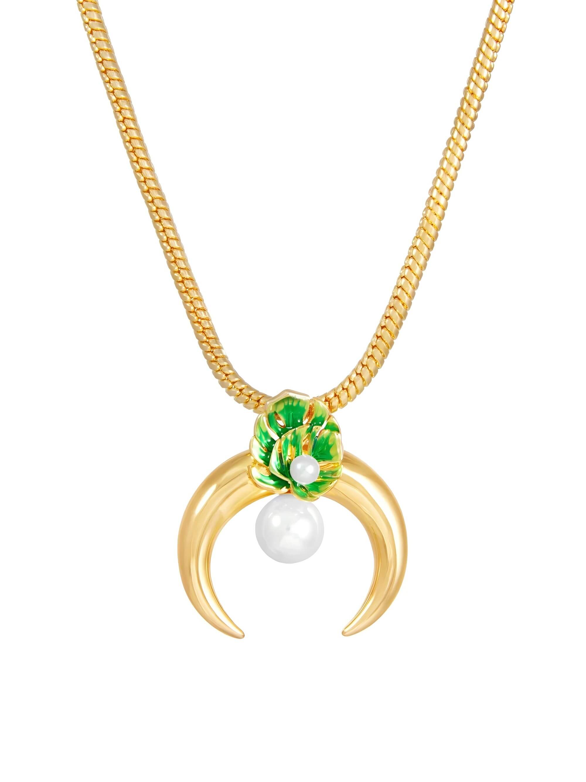 Tropical Horn Necklace - Work Piece
