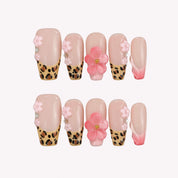 Undefined - Ersa Nails Pink Brown PressOnNails