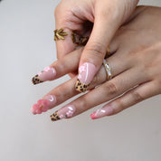 Undefined - Ersa Nails Pink Brown PressOnNails