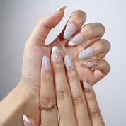 Undine - Ersa Nails Nude Blue White PressOnNails