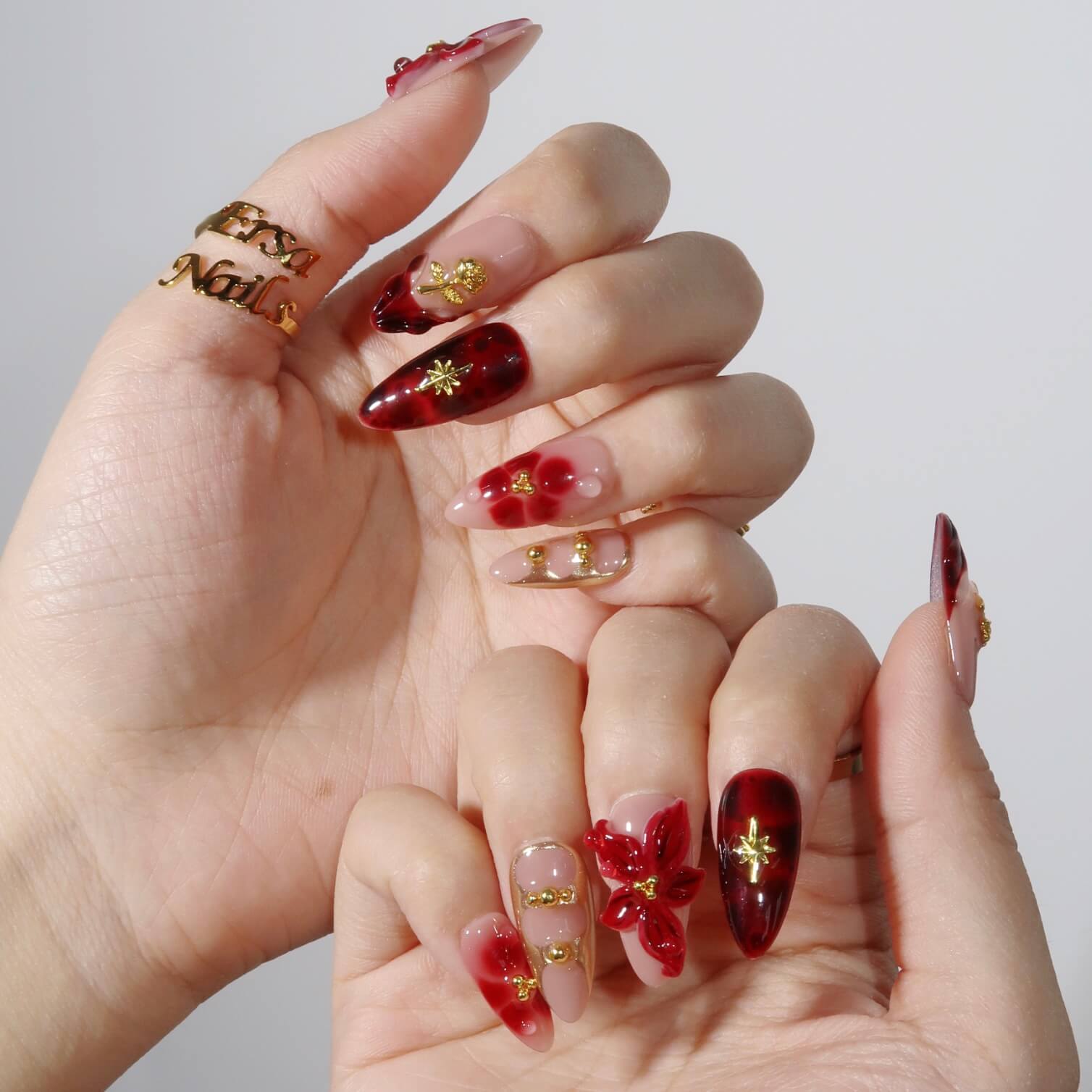 Velvet Rouge - Ersa Nails Nude Red PressOnNails