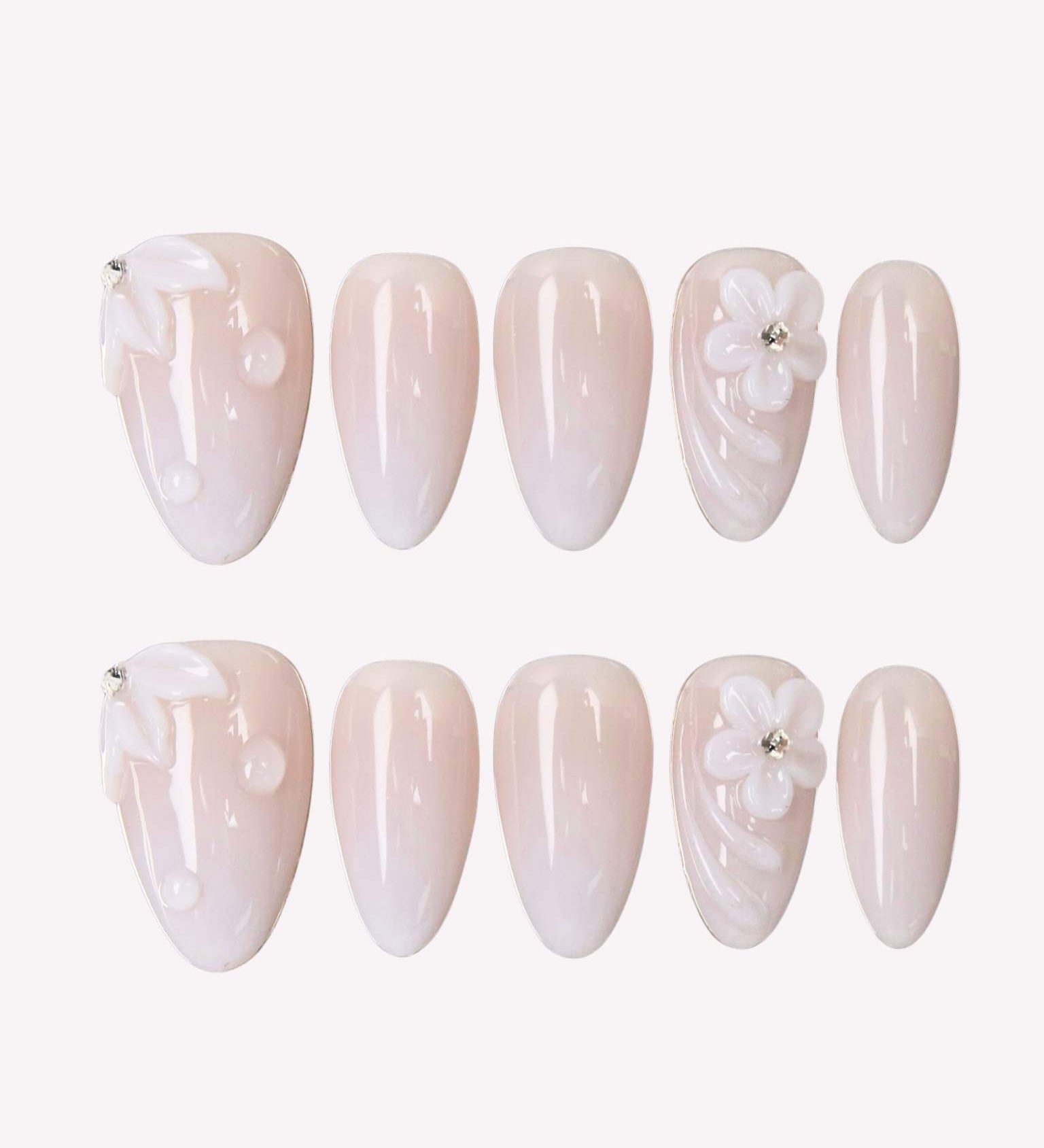 Venus - Ersa Nails White Nude Pink PressOnNails