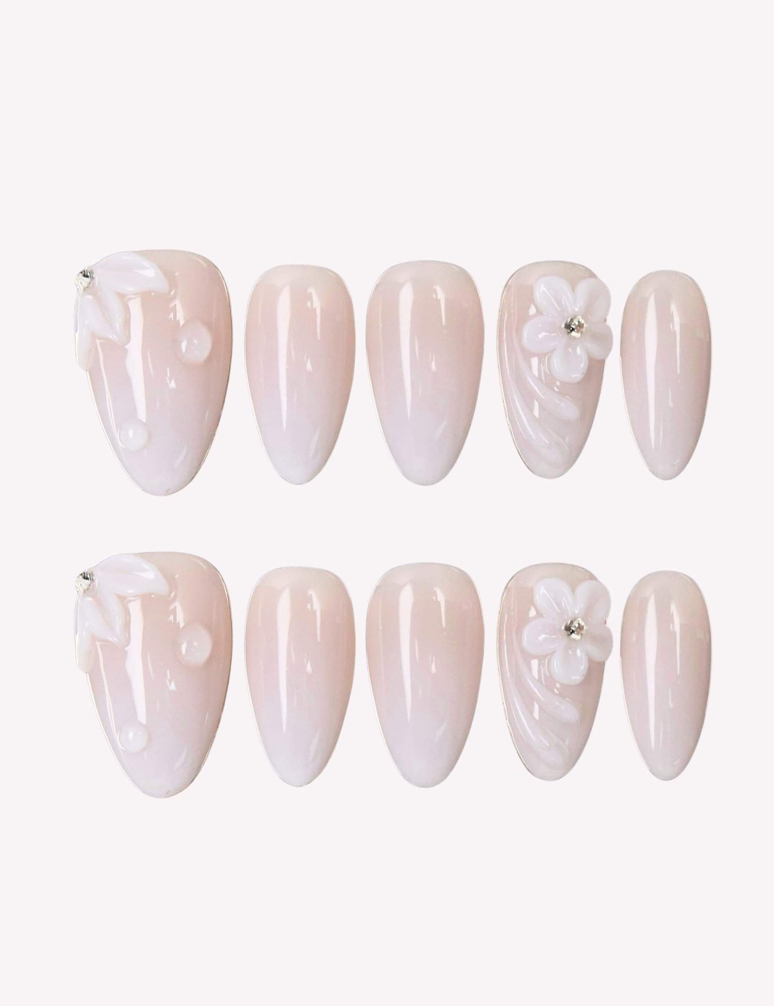 Venus - Ersa Nails White Nude Pink PressOnNails