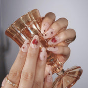 Venus's Embrace - Ersa Nails Nude Red Gold PressOnNails