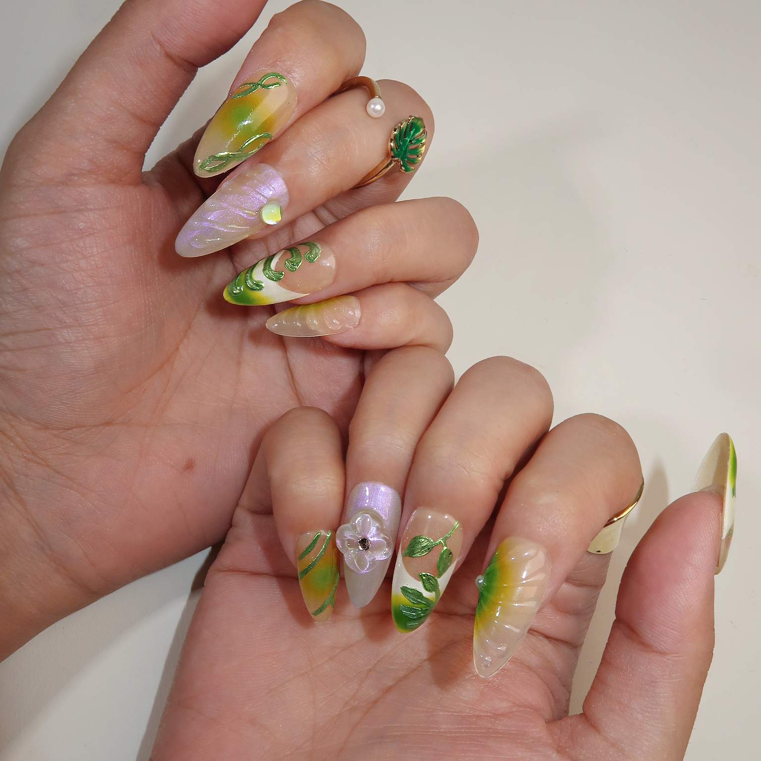 Verdant Allure - Ersa Nails Nude Jade PressOnNails